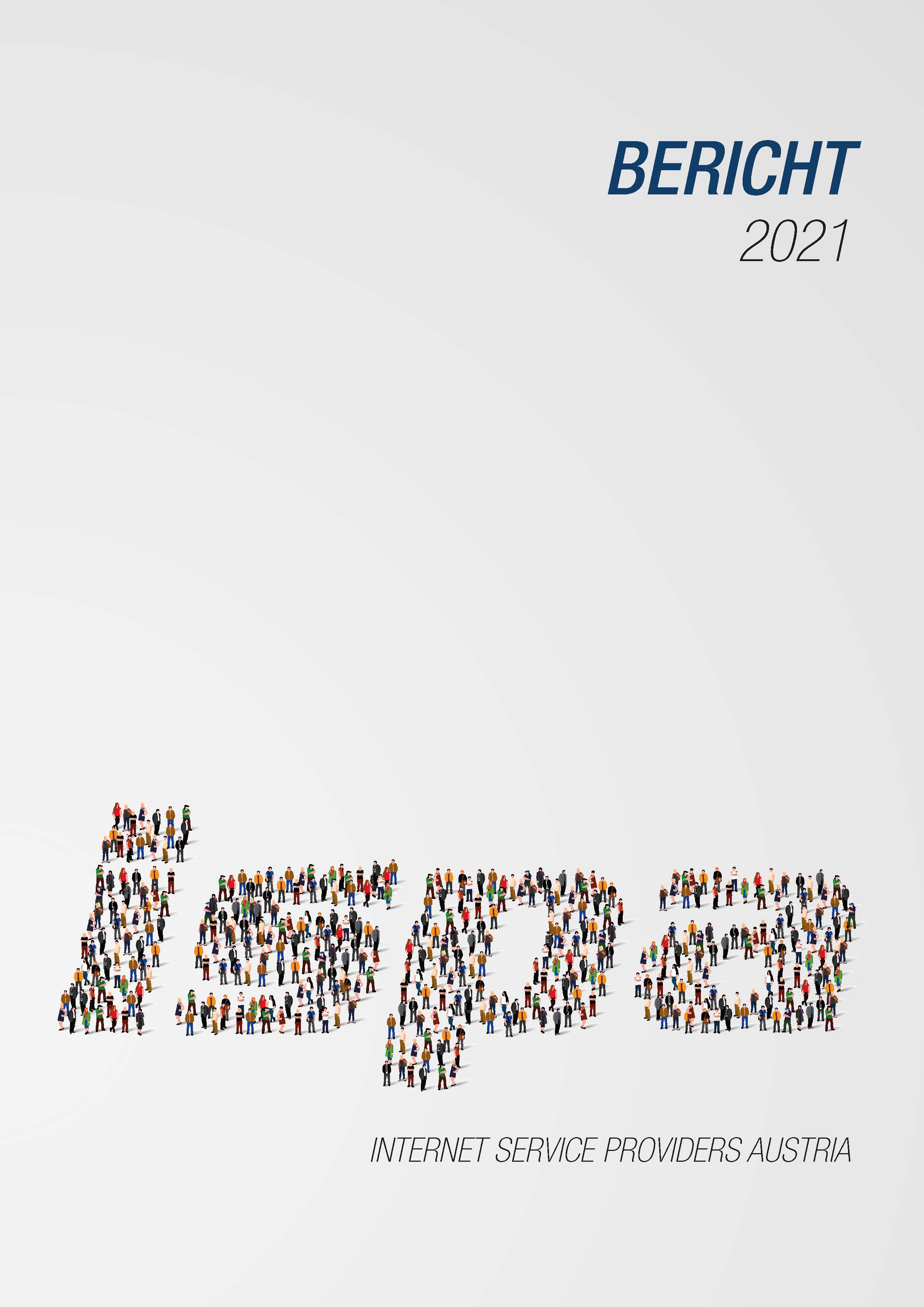 ISPA Jahresbericht 2021: Bild mit Menschen, die das Wort ISPA bilden