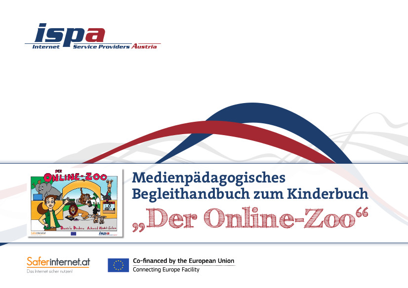 <p>Cover Begleithandbuch Online-Zoo</p> Cover der Broschüre "Medienpädagogisches Begleithandbuch: 'Der Online-Zoo'"