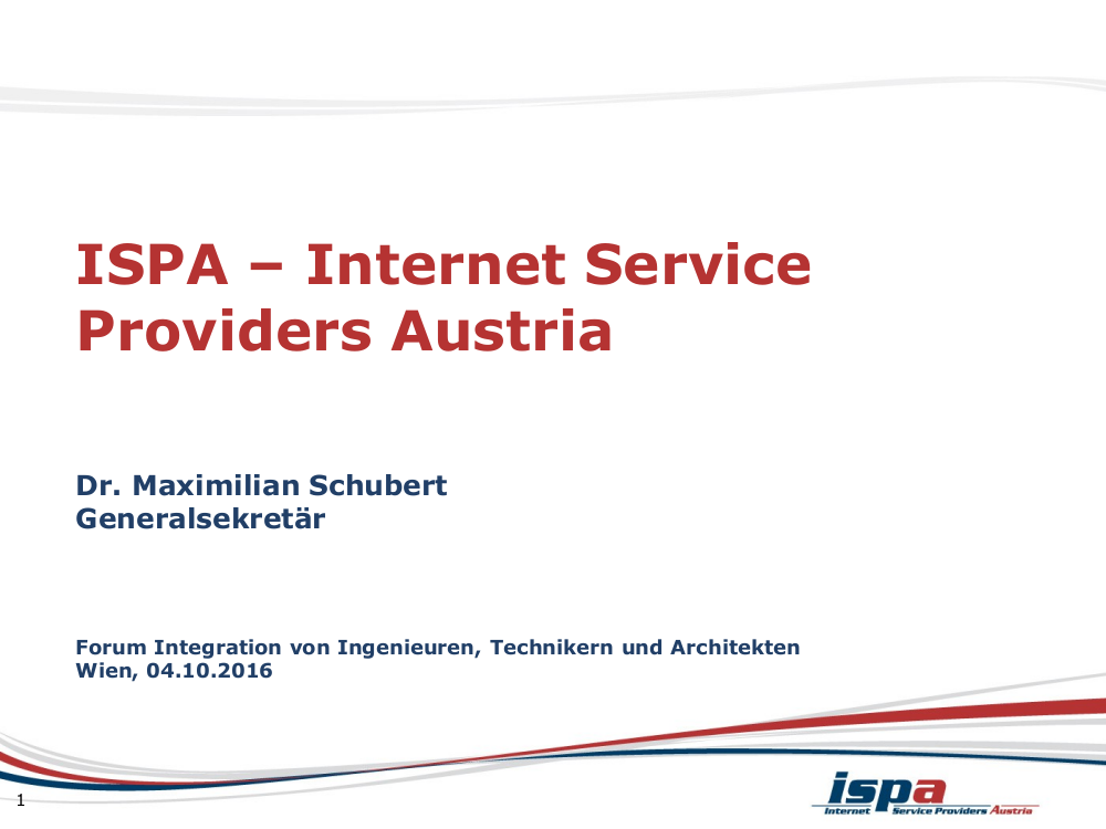 Cover ISPA Vortrag beim Forum Integration